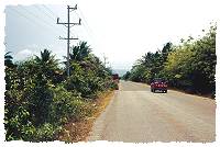 Strasse nahe Sosua auf der Dominikanischen Republik